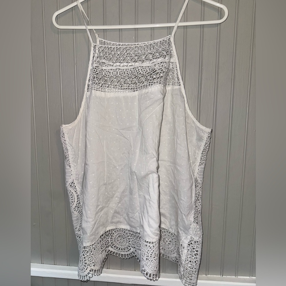 GAP white Crochet Blouse